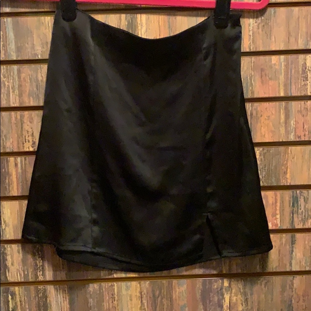 Garage Sateen Slip Mini Skirt